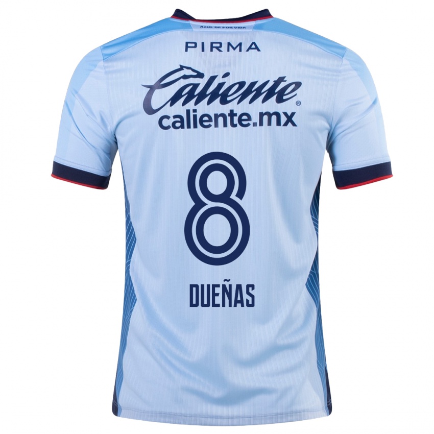 Gyermek Jesus Duenas #8 Égszínkék Idegenbeli Jersey 2023/24 Mez Póló Ing