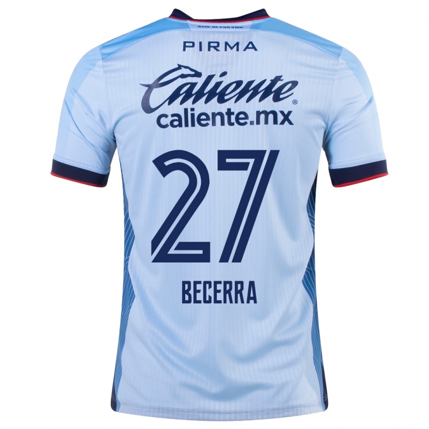 Gyermek Ana Becerra #27 Égszínkék Idegenbeli Jersey 2023/24 Mez Póló Ing