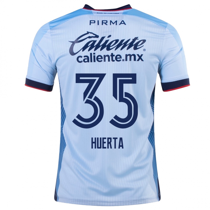 Gyermek Renata Huerta #35 Égszínkék Idegenbeli Jersey 2023/24 Mez Póló Ing