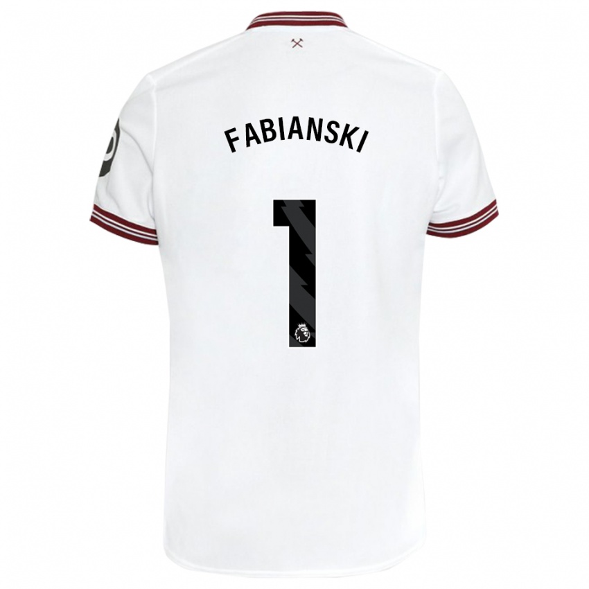 Férfi Lukasz Fabianski #1 Fehér Idegenbeli Jersey 2023/24 Mez Póló Ing