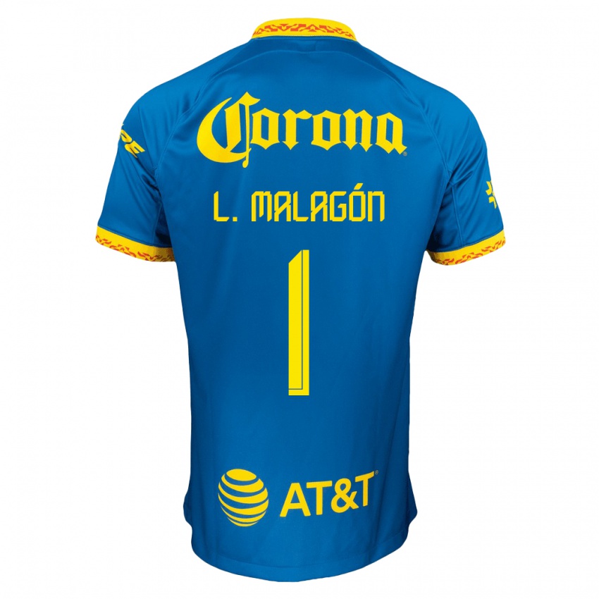 Férfi Luis Malagón #1 Kék Idegenbeli Jersey 2023/24 Mez Póló Ing