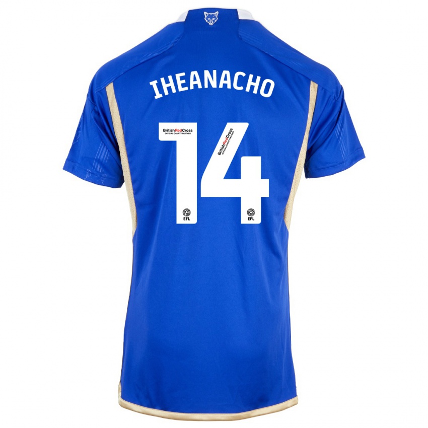 Női Kelechi Iheanacho #14 Királykék Hazai Jersey 2023/24 Mez Póló Ing