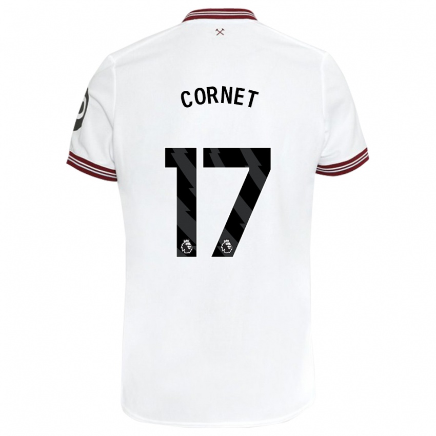 Női Maxwel Cornet #17 Fehér Idegenbeli Jersey 2023/24 Mez Póló Ing