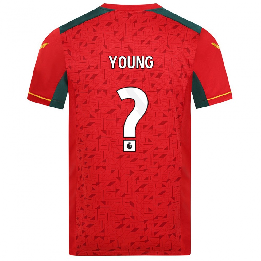 Női Joe Young #0 Piros Idegenbeli Jersey 2023/24 Mez Póló Ing