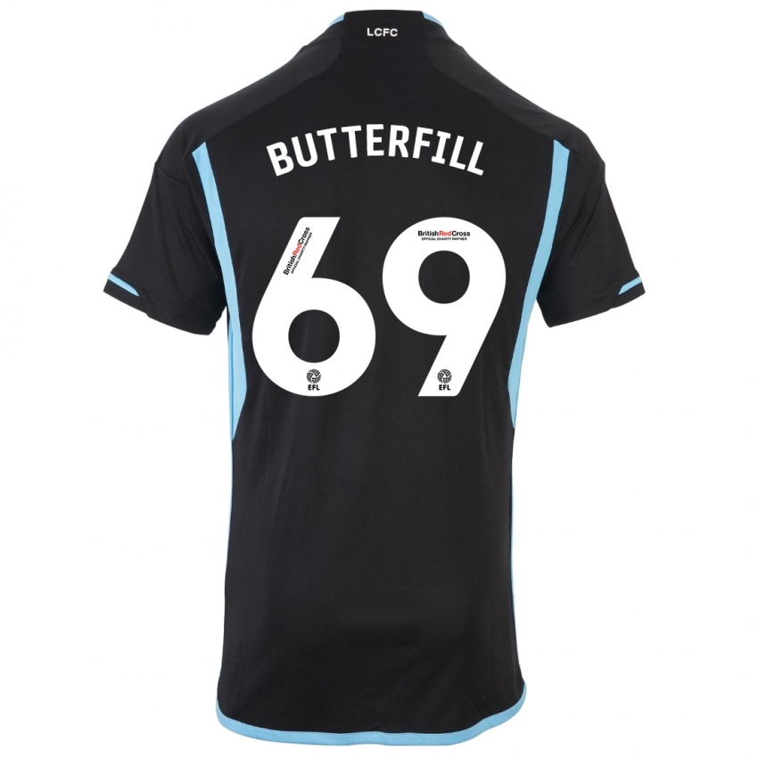 Női Jack Butterfill #69 Fekete Idegenbeli Jersey 2023/24 Mez Póló Ing