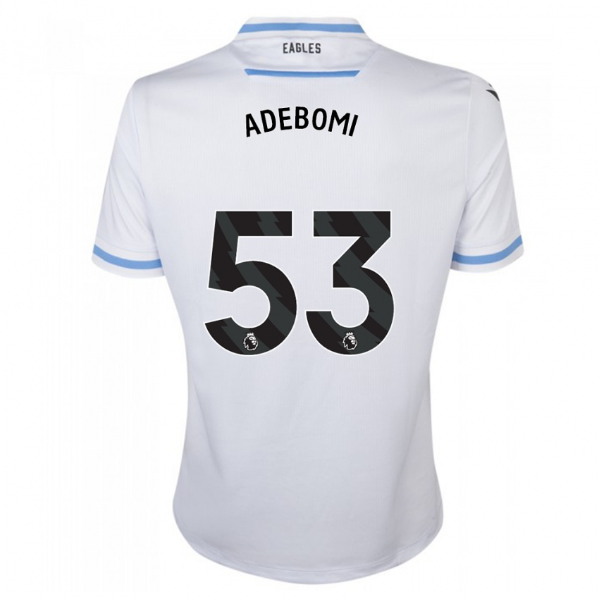 Női Ademola Ola-Adebomi #53 Fehér Idegenbeli Jersey 2023/24 Mez Póló Ing