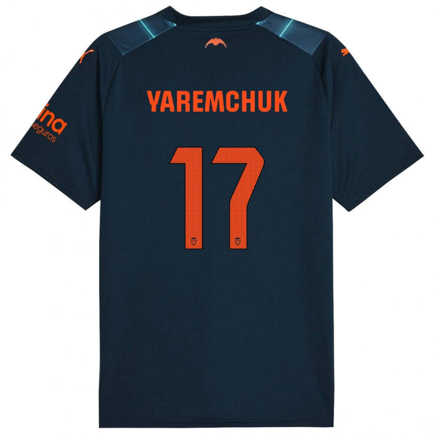 Női Roman Yaremchuk #17 Tengeri Kék Idegenbeli Jersey 2023/24 Mez Póló Ing