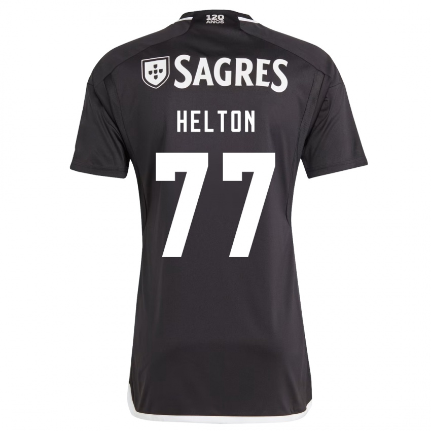 Női Helton Leite #77 Fekete Idegenbeli Jersey 2023/24 Mez Póló Ing