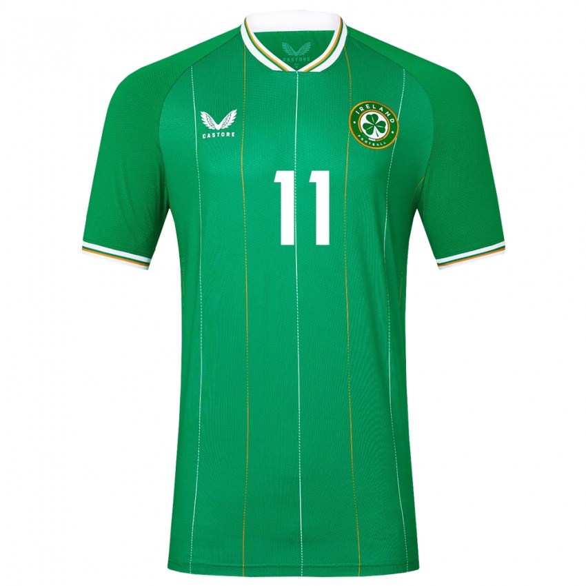 Gyermek Ír-Sziget James Mcclean #11 Zöld Hazai Jersey 24-26 Mez Póló Ing