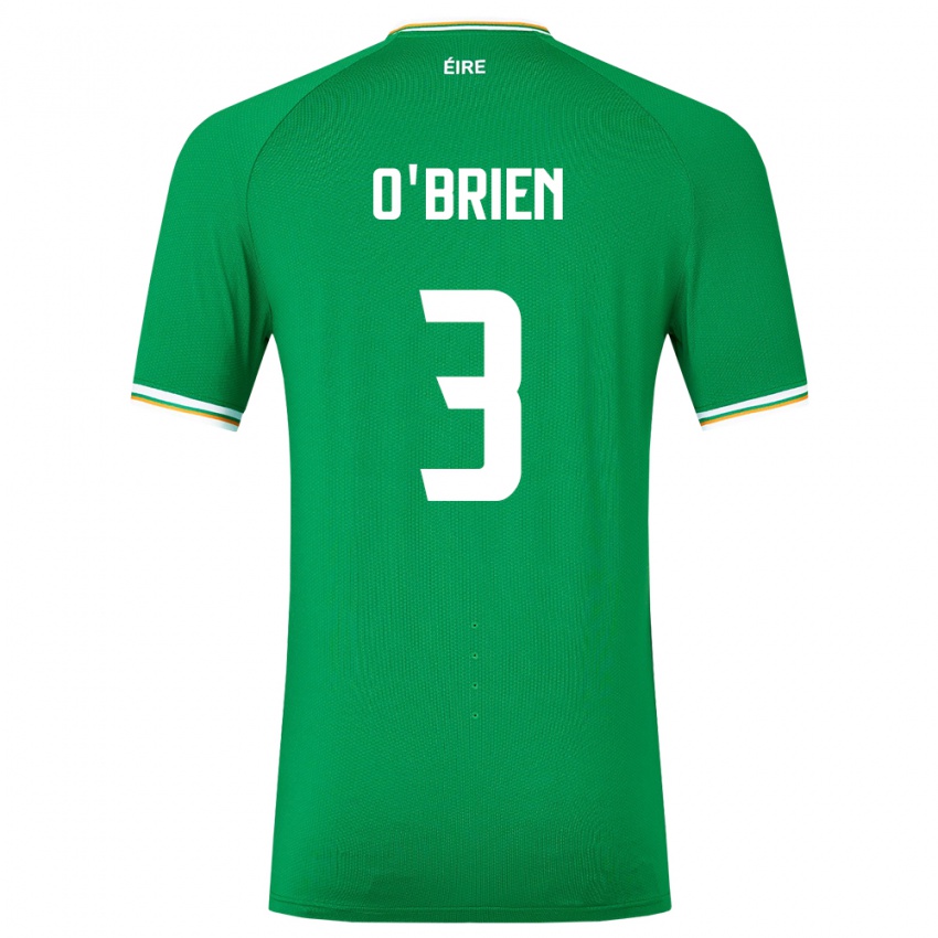 Gyermek Ír-Sziget Luke O'brien #3 Zöld Hazai Jersey 24-26 Mez Póló Ing