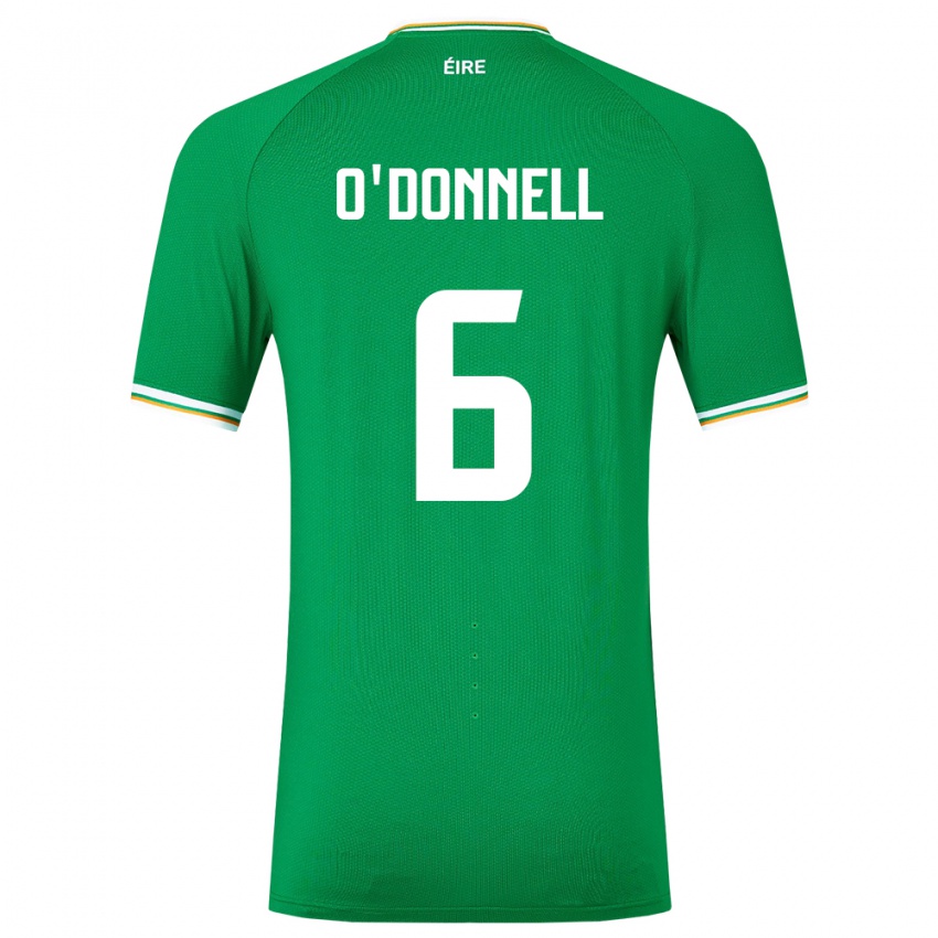 Gyermek Ír-Sziget Luke O'donnell #6 Zöld Hazai Jersey 24-26 Mez Póló Ing