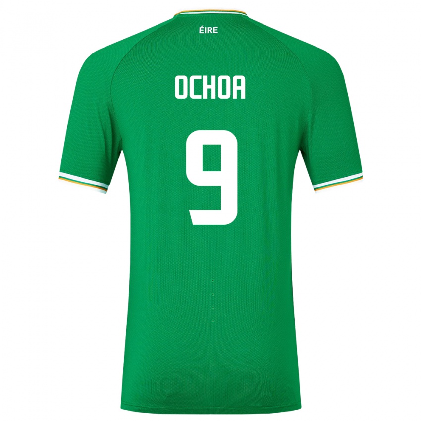 Gyermek Ír-Sziget Aarón Ochoa #9 Zöld Hazai Jersey 24-26 Mez Póló Ing