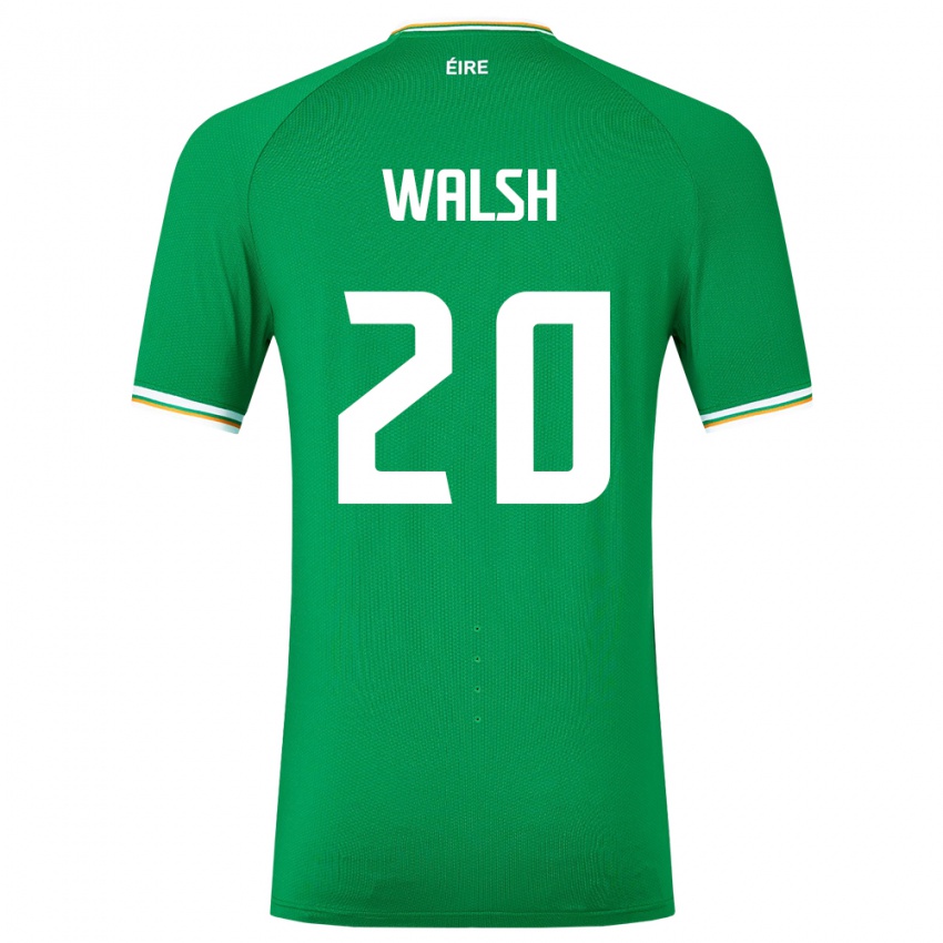 Gyermek Ír-Sziget Claire Walsh #20 Zöld Hazai Jersey 24-26 Mez Póló Ing