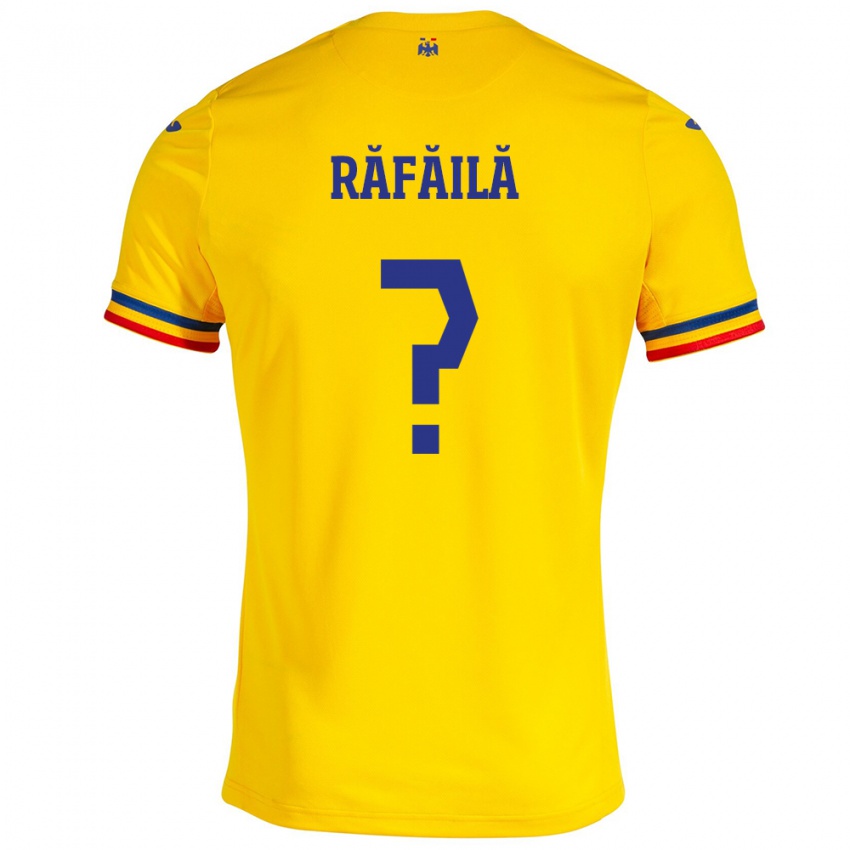 Gyermek Románia Vlad Răfăilă #0 Sárga Hazai Jersey 24-26 Mez Póló Ing