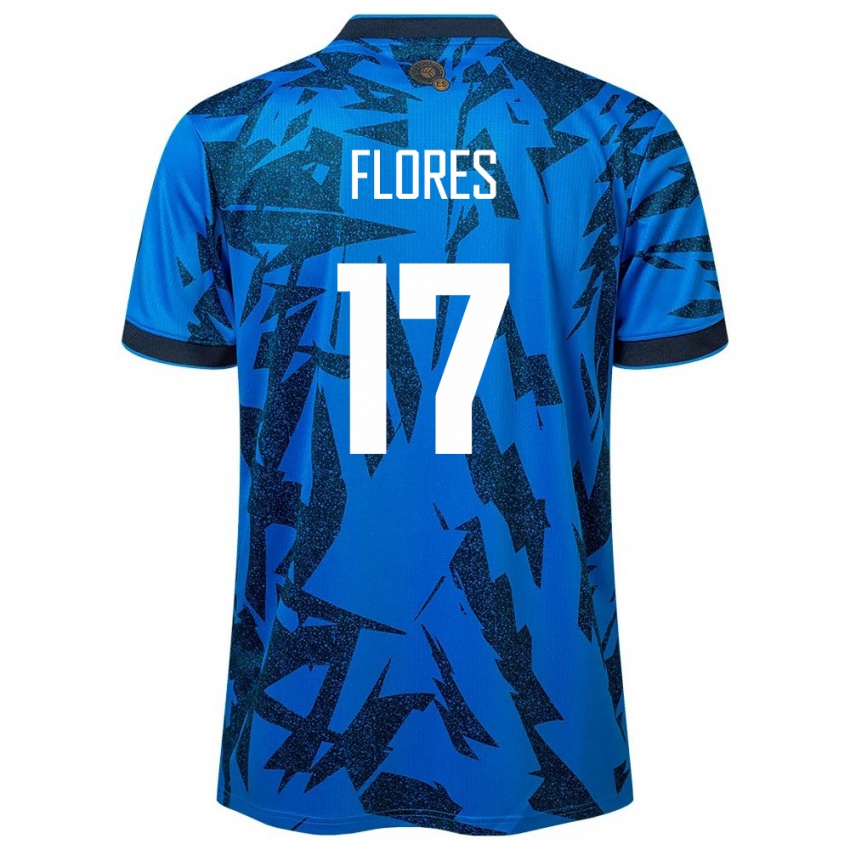 Gyermek Salvador Diego Flores #17 Kék Hazai Jersey 24-26 Mez Póló Ing