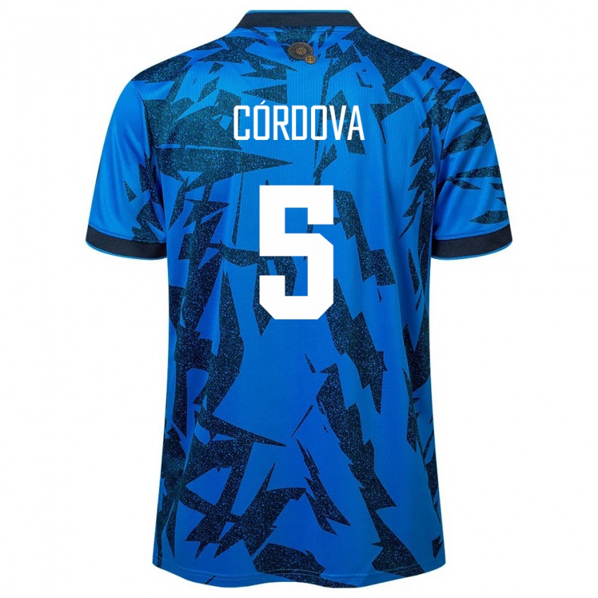 Gyermek Salvador Edwin Córdova #5 Kék Hazai Jersey 24-26 Mez Póló Ing