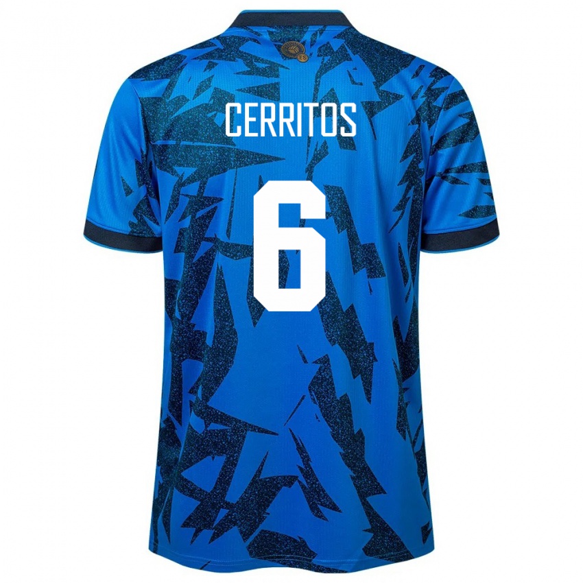 Gyermek Salvador Mauricio Cerritos #6 Kék Hazai Jersey 24-26 Mez Póló Ing