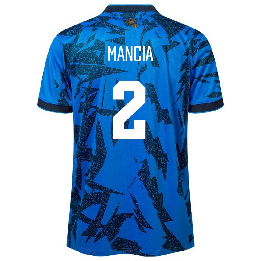 Gyermek Salvador Steven Mancia #2 Kék Hazai Jersey 24-26 Mez Póló Ing