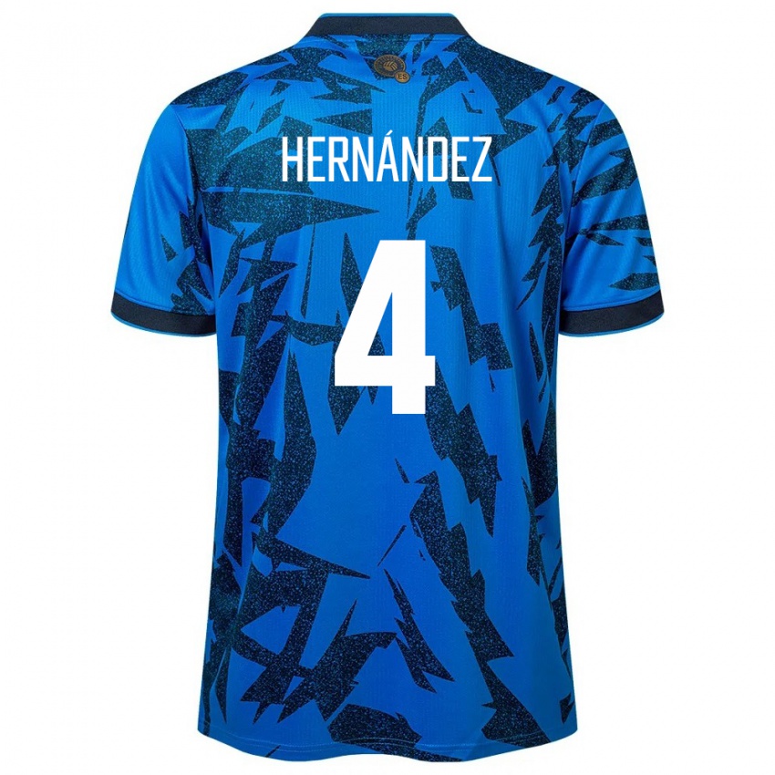 Gyermek Salvador Elaily Hernández #4 Kék Hazai Jersey 24-26 Mez Póló Ing