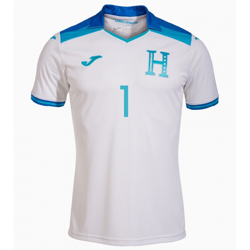 Gyermek Honduras Juergen García #1 Fehér Hazai Jersey 24-26 Mez Póló Ing