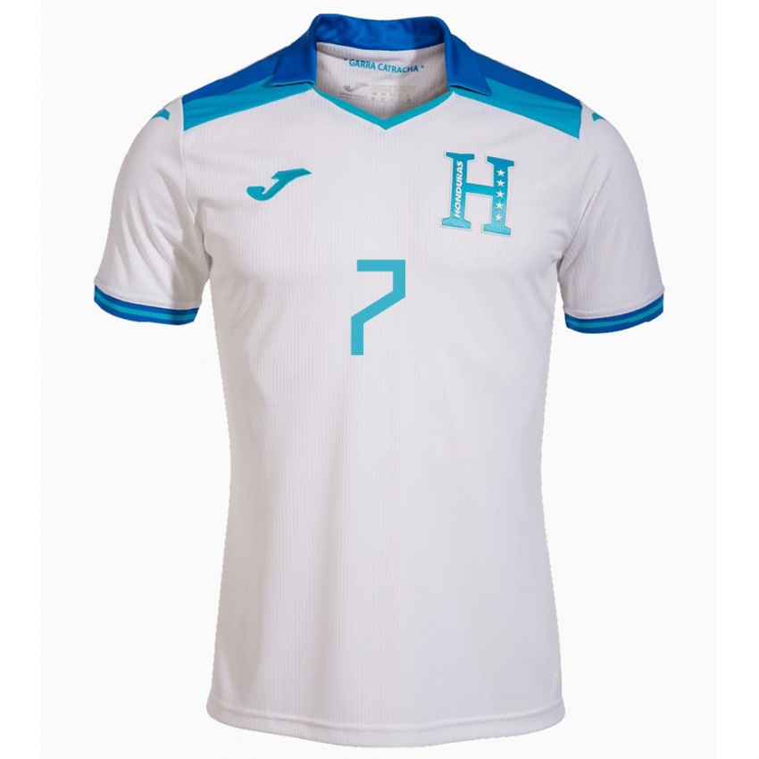 Gyermek Honduras Jeffry Miranda #7 Fehér Hazai Jersey 24-26 Mez Póló Ing