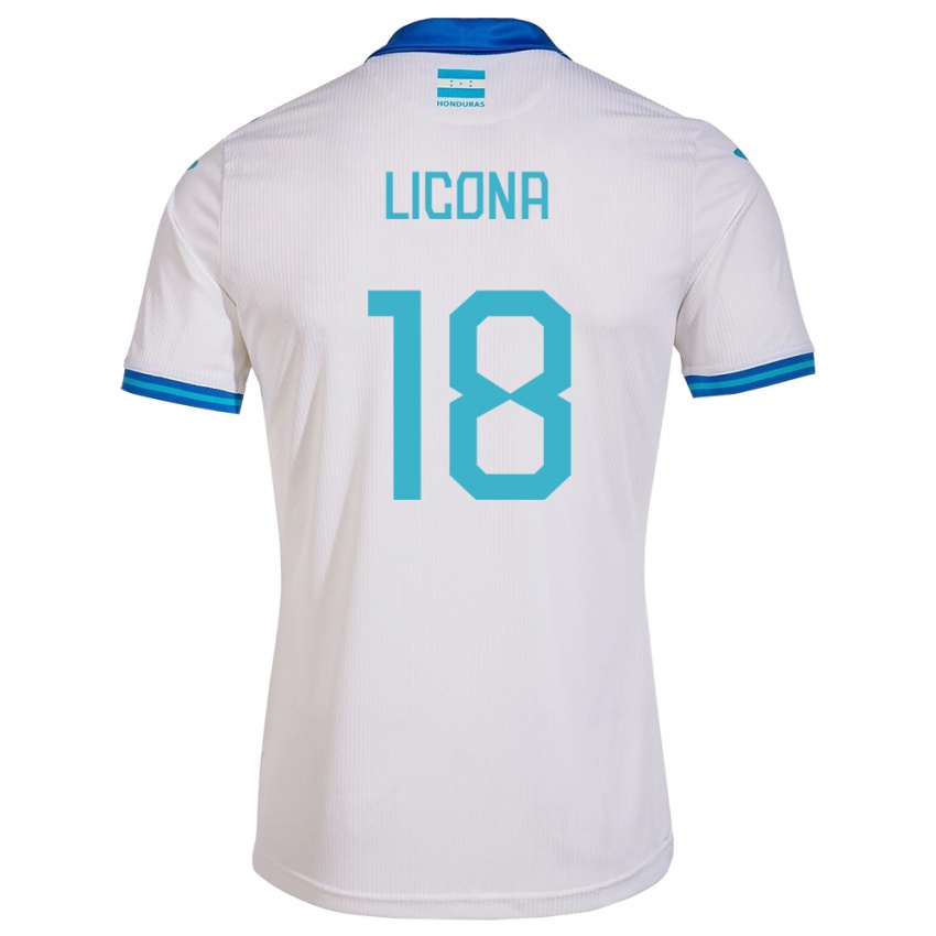 Gyermek Honduras Marlon Licona #18 Fehér Hazai Jersey 24-26 Mez Póló Ing