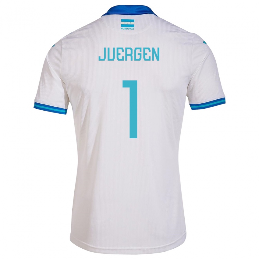 Gyermek Honduras Juergen García #1 Fehér Hazai Jersey 24-26 Mez Póló Ing