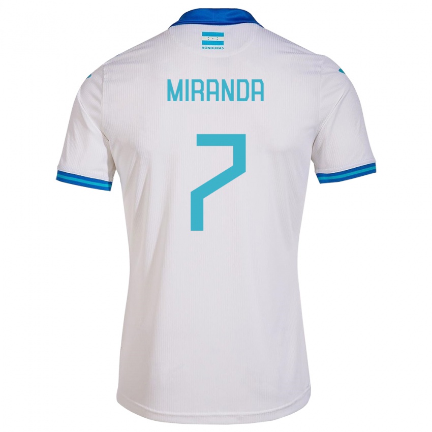 Gyermek Honduras Jeffry Miranda #7 Fehér Hazai Jersey 24-26 Mez Póló Ing