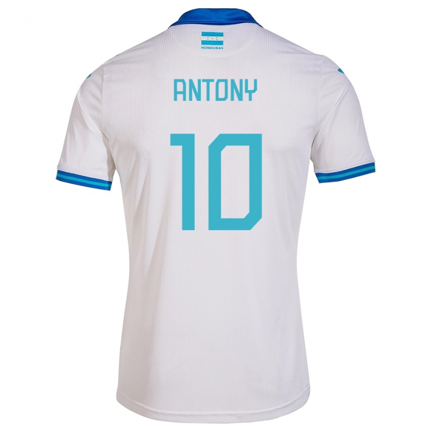 Gyermek Honduras Antony García #10 Fehér Hazai Jersey 24-26 Mez Póló Ing