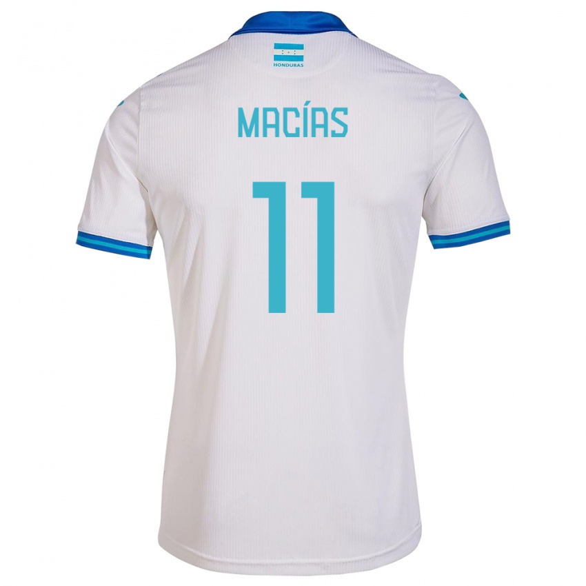 Gyermek Honduras Jefryn Macías #11 Fehér Hazai Jersey 24-26 Mez Póló Ing