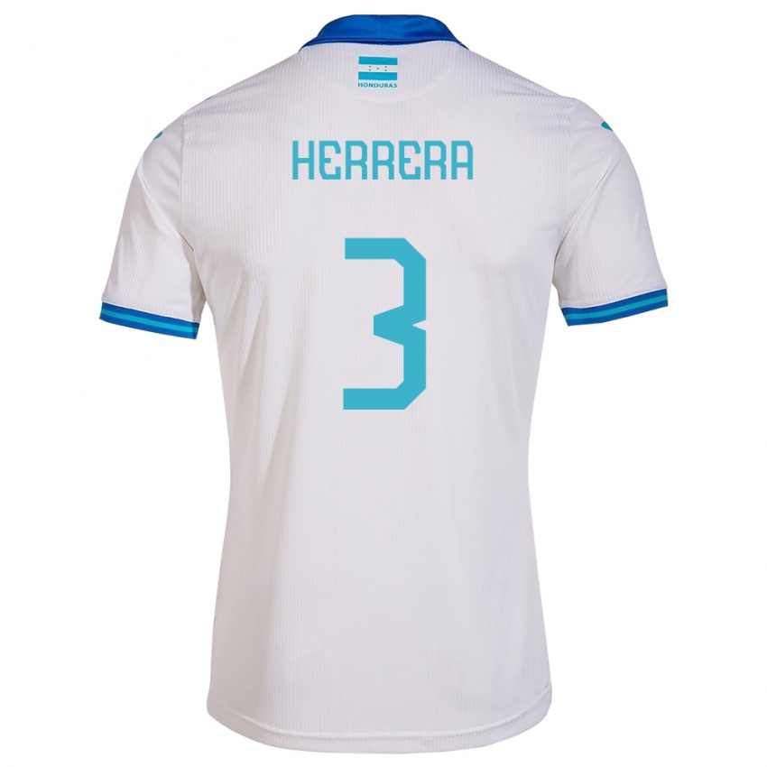 Gyermek Honduras David Herrera #3 Fehér Hazai Jersey 24-26 Mez Póló Ing