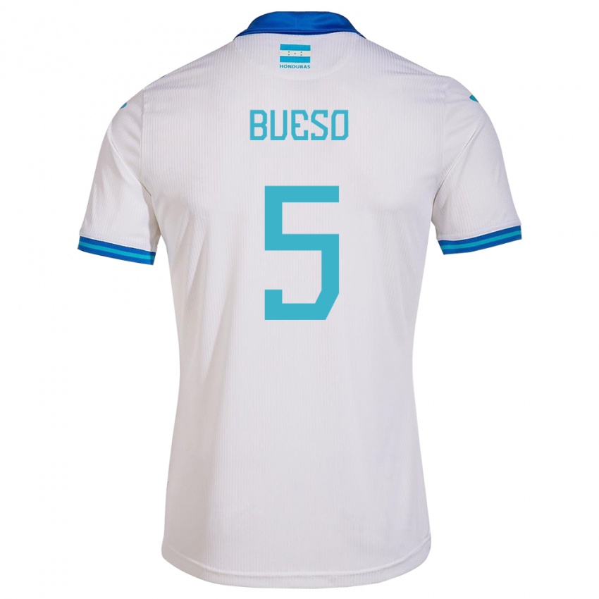 Gyermek Honduras Jonathan Bueso #5 Fehér Hazai Jersey 24-26 Mez Póló Ing