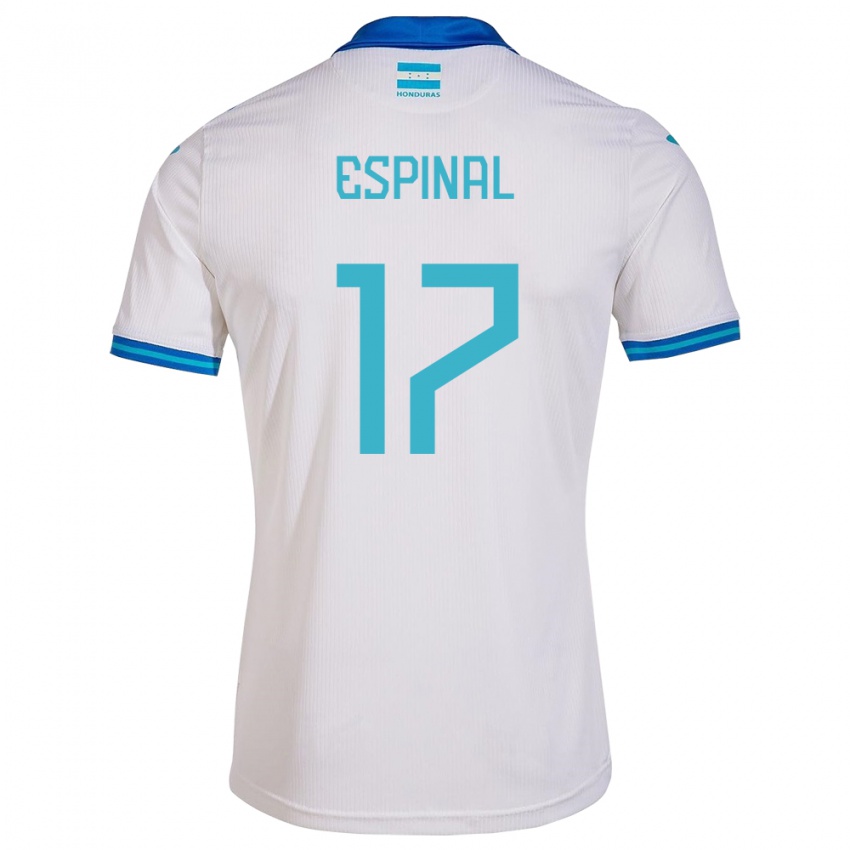 Gyermek Honduras Johana Espinal #17 Fehér Hazai Jersey 24-26 Mez Póló Ing