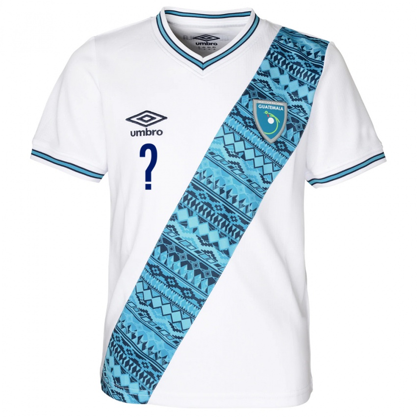 Gyermek Guatemala Matthew Quic #0 Fehér Hazai Jersey 24-26 Mez Póló Ing