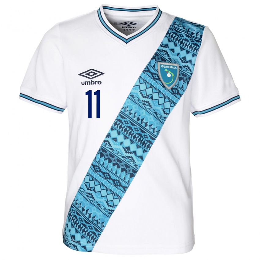 Gyermek Guatemala Gabino Vásquez #11 Fehér Hazai Jersey 24-26 Mez Póló Ing