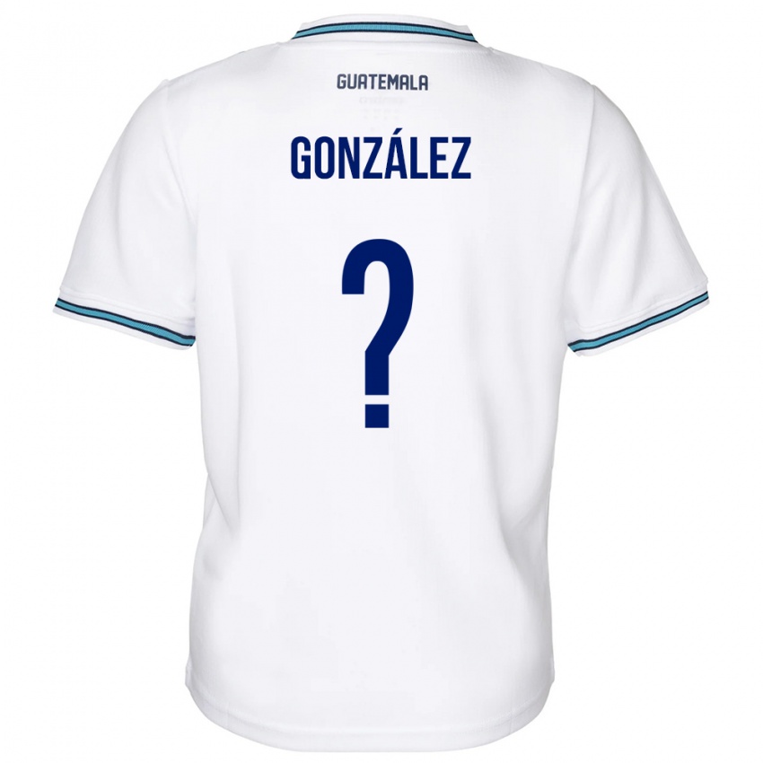 Gyermek Guatemala Erick González #0 Fehér Hazai Jersey 24-26 Mez Póló Ing