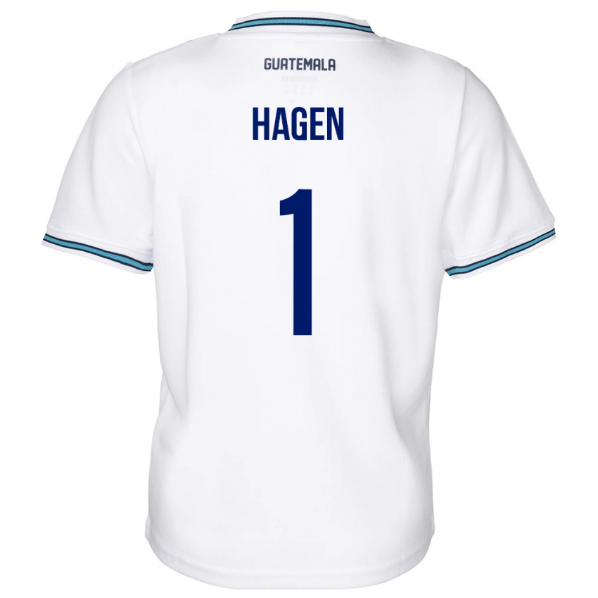 Gyermek Guatemala Nicholas Hagen #1 Fehér Hazai Jersey 24-26 Mez Póló Ing