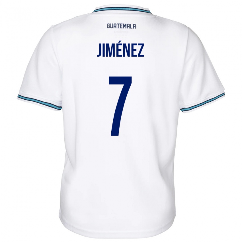 Gyermek Guatemala Cristian Jiménez #7 Fehér Hazai Jersey 24-26 Mez Póló Ing