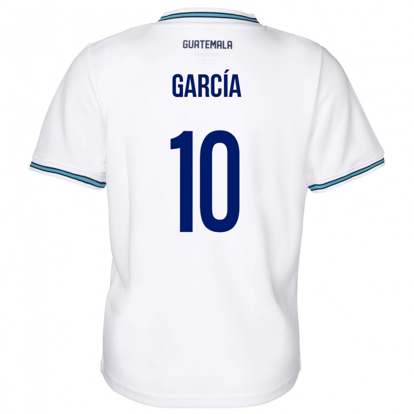 Gyermek Guatemala Gabriel García #10 Fehér Hazai Jersey 24-26 Mez Póló Ing