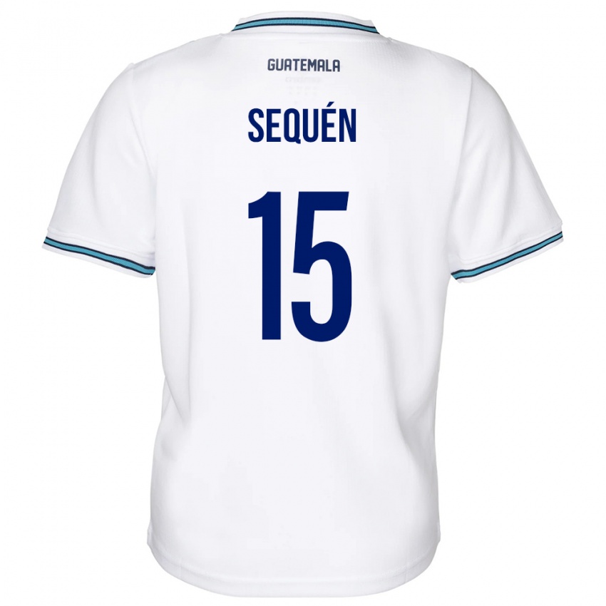 Gyermek Guatemala Marlon Sequén #15 Fehér Hazai Jersey 24-26 Mez Póló Ing