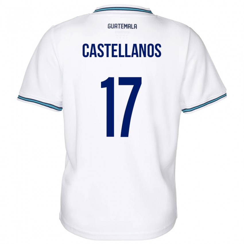 Gyermek Guatemala Óscar Castellanos #17 Fehér Hazai Jersey 24-26 Mez Póló Ing