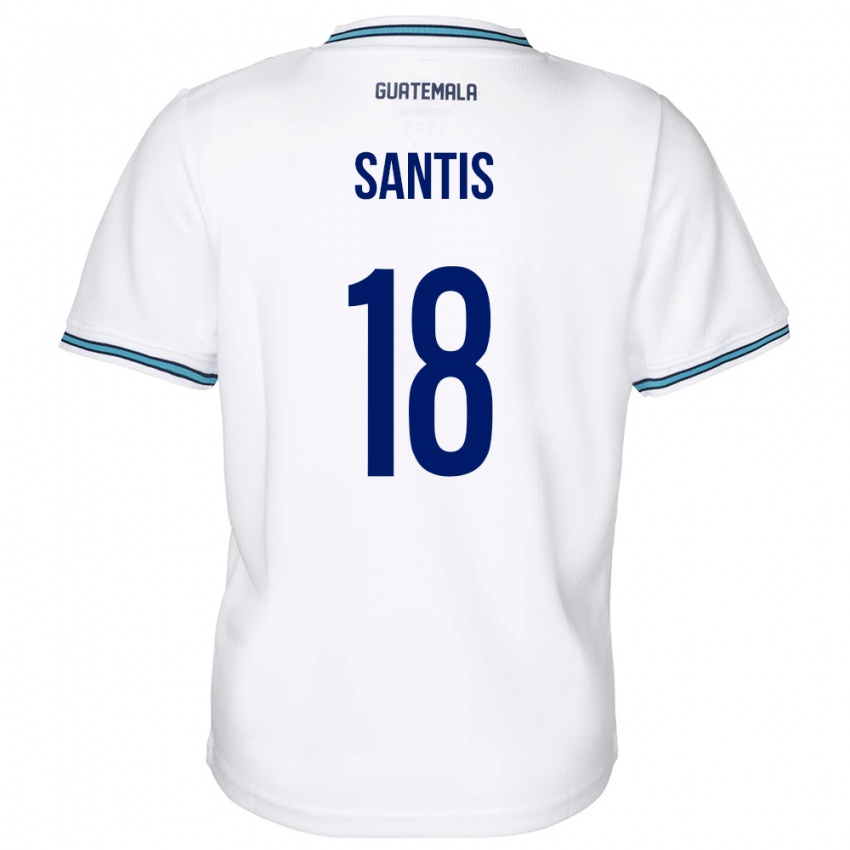 Gyermek Guatemala Óscar Santis #18 Fehér Hazai Jersey 24-26 Mez Póló Ing