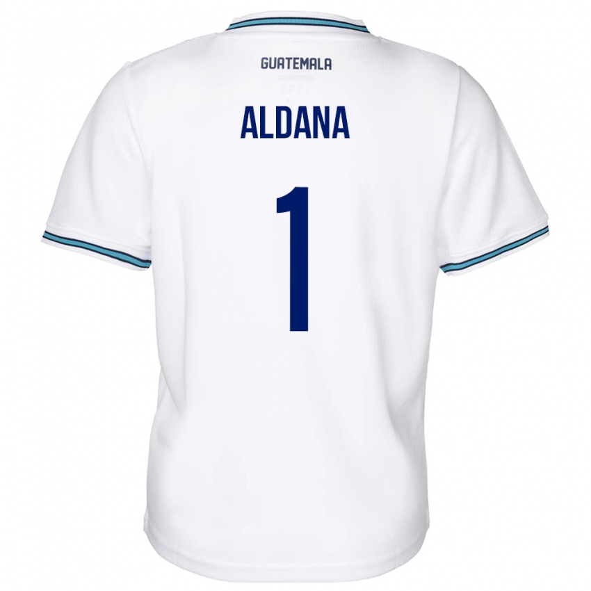 Gyermek Guatemala David Aldana #1 Fehér Hazai Jersey 24-26 Mez Póló Ing