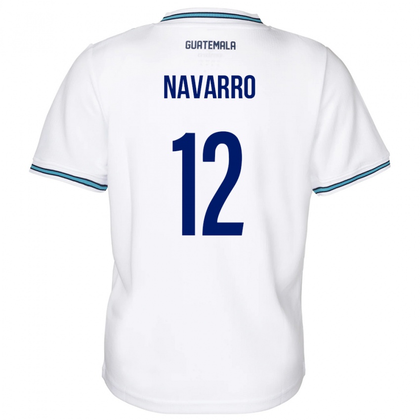 Gyermek Guatemala Kenderson Navarro #12 Fehér Hazai Jersey 24-26 Mez Póló Ing