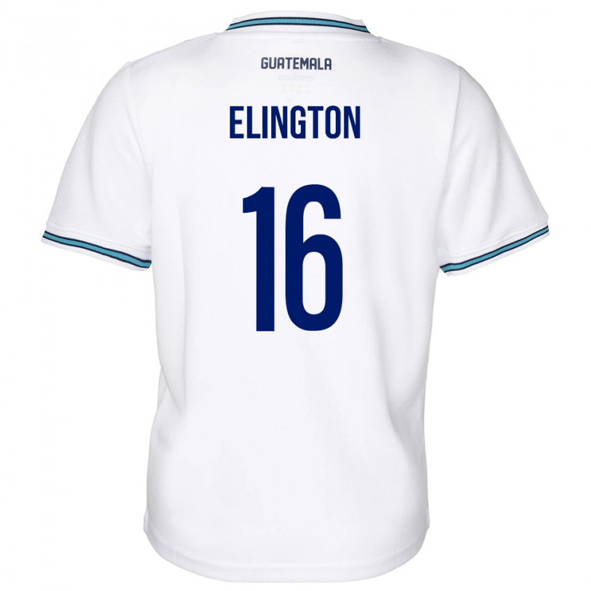 Gyermek Guatemala Elvi Elington #16 Fehér Hazai Jersey 24-26 Mez Póló Ing