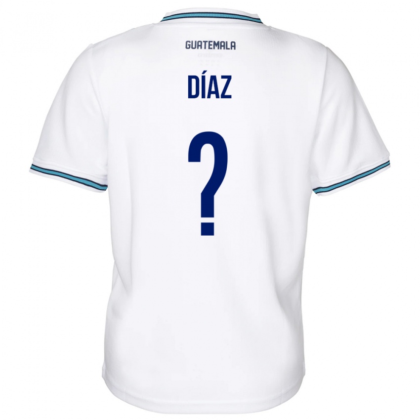 Gyermek Guatemala Hendryck Díaz #0 Fehér Hazai Jersey 24-26 Mez Póló Ing