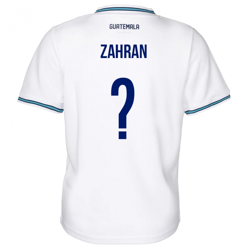 Gyermek Guatemala William Zahran #0 Fehér Hazai Jersey 24-26 Mez Póló Ing