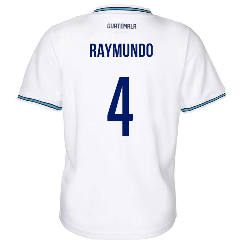 Gyermek Guatemala Cristopher Raymundo #4 Fehér Hazai Jersey 24-26 Mez Póló Ing