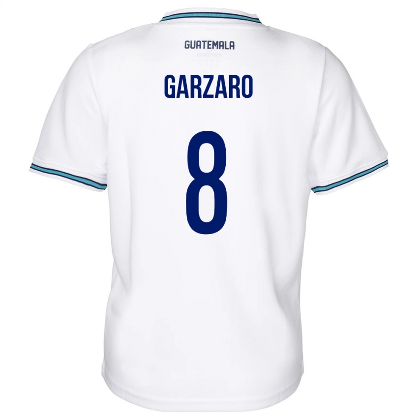 Gyermek Guatemala Santiago Garzaro #8 Fehér Hazai Jersey 24-26 Mez Póló Ing