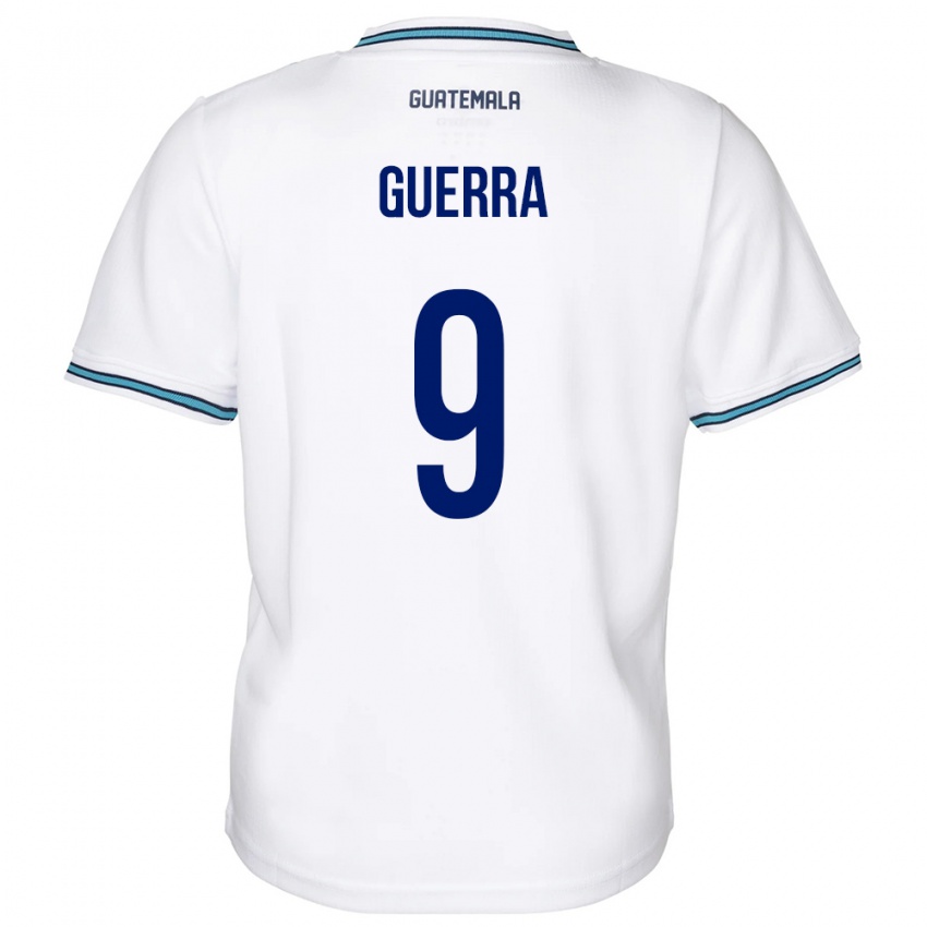 Gyermek Guatemala Oseas Guerra #9 Fehér Hazai Jersey 24-26 Mez Póló Ing